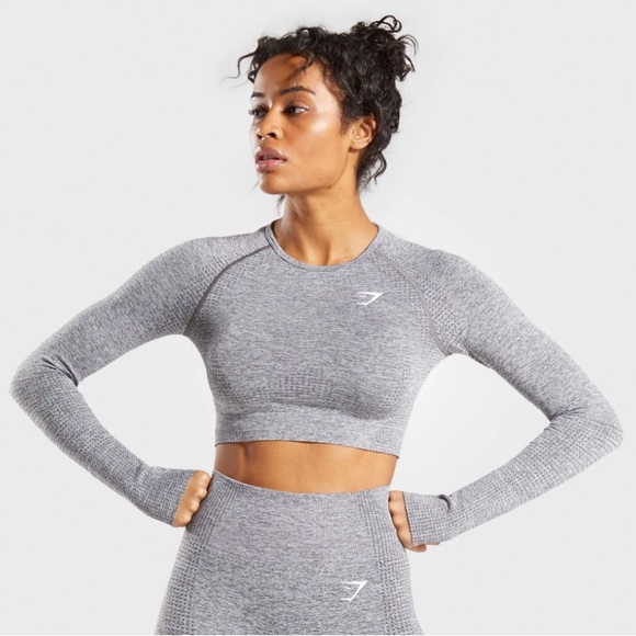 Gymshark Long Sleeve Crop Top - Picture 1 of 7